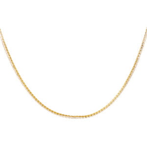 Goudkleurige stainless steel volledig gevuld met zirkonias (strass)