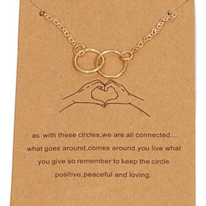 Goudkleurige stainless steel cirkel ketting