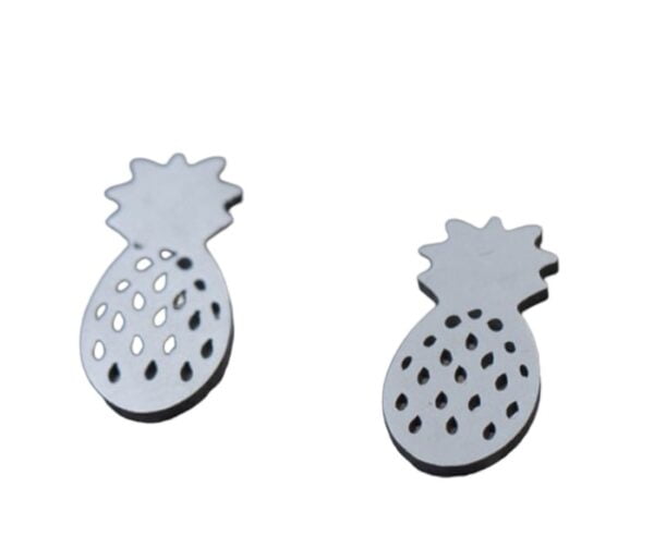 Zilverkleurige stainless steel ananas oorstekers