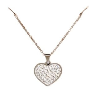 Ketting met zirkonia hart