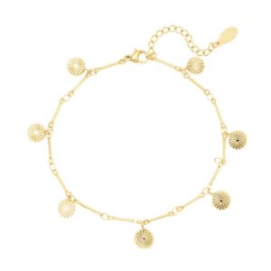 Gouden enkelband met cirkels
