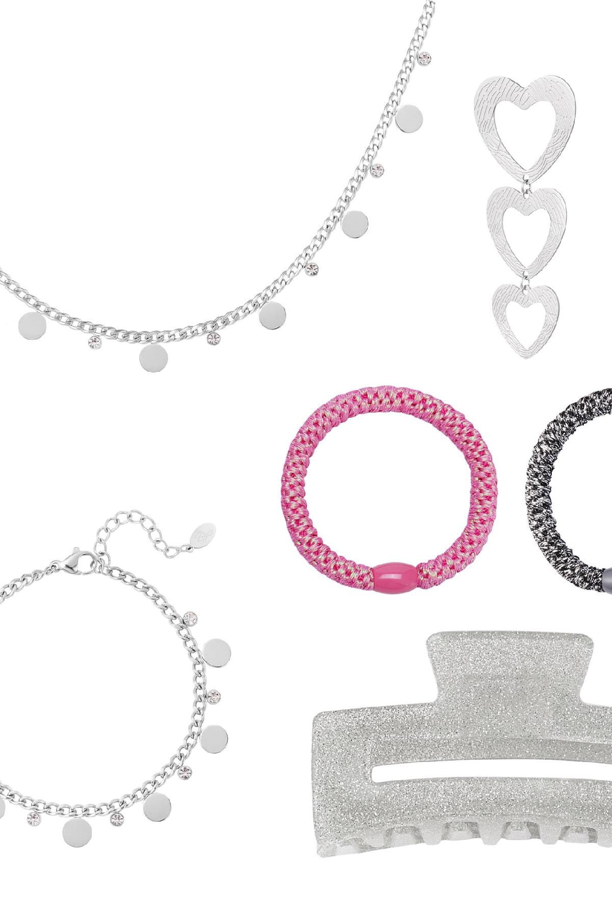 Advent kalender Zilver/roze - Afbeelding 2